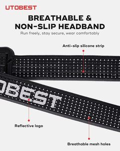 Utobest đầu ngọn đuốc có thể sạc lại pin Powered <span class=keywords><strong>LED</strong></span> 500lm 102H runtime Trọng lượng nhẹ 85 gam 5 chế độ cảm biến chuyển động Dimmable IPX8 - Product Image 5