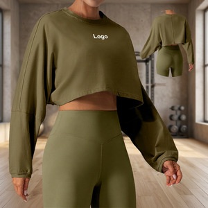 Camiseta Deportiva Casual para Mujer, Otoño 2025, para Ejercicio al Aire Libre, Corte Holgado, Manga Larga, Transpirable, para Gimnasio, Yoga, Running - Product Image 2