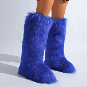 <span class=keywords><strong>Bottes</strong></span> de maison courtes en peluche pour femmes Semelle Offre Spéciale - Product Image 3