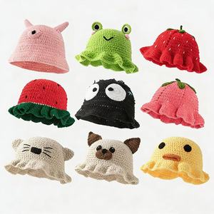 CMAX Nuevo <span class=keywords><strong>Gorro</strong></span> <span class=keywords><strong>de</strong></span> Pescador <span class=keywords><strong>de</strong></span> <span class=keywords><strong>Lana</strong></span> Tejido a Mano con Diseño <span class=keywords><strong>de</strong></span> Dibujos Animados, Lindo Diseño <span class=keywords><strong>de</strong></span> <span class=keywords><strong>Rana</strong></span> Fresa, Cálido y Moderno para Mujer, Otoño Invierno - Product Image 1