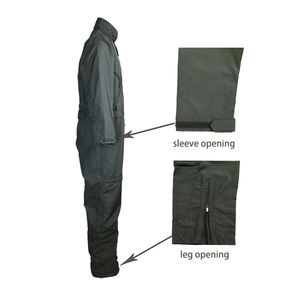 Combinaison de vol de pilote anti-feu en aramide vert olive ignifuge antistatique multi-poches combinaison de vol - Product Image 3