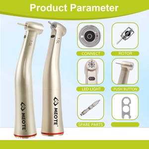 Pieza de Mano <span class=keywords><strong>Dental</strong></span> de Baja Velocidad Contra Ángulo 1:5 con Fibra Óptica - Product Image 3