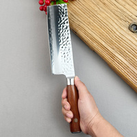 Couteau à trancher et à couper en acier inoxydable damas multi-usages de cuisine de dame de chef à usage domestique Design japonais