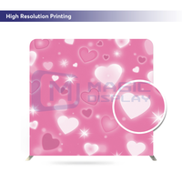 Housse de coussin scintillante pour photomaton, toile de fond pour salon professionnel, support de bannière avec logo, affichage en tissu tendu