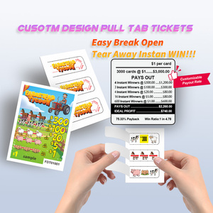 <span class=keywords><strong>Precio</strong></span> bajo <span class=keywords><strong>de</strong></span> alta calidad Impresión personalizada Pull Tab Lotería Billetes <span class=keywords><strong>de</strong></span> juego y tablero - Product Image 3