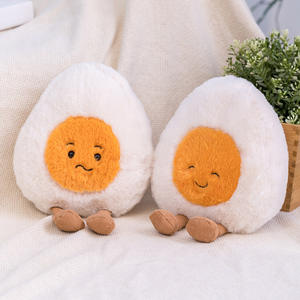 Nuevo Peluche de Huevo Cocido en 6 Estilos, Huevo Cocido Suave, Lindo Peluche de Huevo Cocido Sonriente - Product Image 4