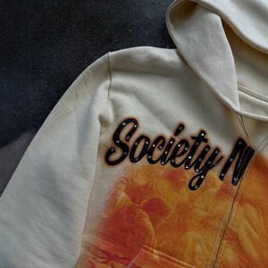 Sweat à capuche vintage délavé pour homme, coupe classique, effet usé, avec poche graphique sur le devant, style streetwear, hiver, numérique - Product Image 2