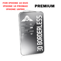 Protection d'écran en verre trempé Premium 500CC pour iPhone 18 Duo & 18 Pro Max, HD Clair, 3D Sans Bordure, Couverture Totale, En Stock