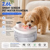 Fontaine à eau sans fil pour animaux de compagnie, gamelle d'eau pour chat 2,6 L, distributeur d'eau pour animaux de compagnie alimenté par batterie 4000 mAh pour chats et chiens d'intérieur – Approvisionnement direct usine