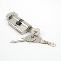 Offre Spéciale moderne 30 degrés serrure de porte cylindre laiton nickelé acier aluminium alliage de zinc cuivre ABS avec tour de pouce