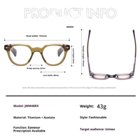 Gafas de Acetato de Alta Calidad con Lentes Transparentes en Forma de Diamante, Unisex, para Hombre y Mujer, Gafas Ópticas