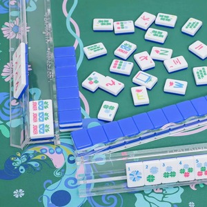 Supports <span class=keywords><strong>de</strong></span> Mahjong Modernes en Acrylique <span class=keywords><strong>de</strong></span> 20 Pouces à Bordures Festonnées avec Poussoirs Magnétiques pour le Divertissement - Product Image 2