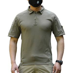 Top vente hommes billard été à manches courtes en gros personnalisé sublimé entraînement Polyester 1/4 demi fermeture éclair séchage rapide Polo T-shirt - Product Image 5