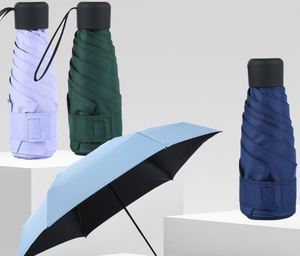 Parapluie de poche pliable 5 sections en tissu pongé, coupe-vent et anti-UV, personnalisable avec logo, pour femme, idéal pour la promotion - Prix abordable - Product Image 3