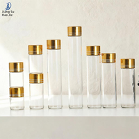 Bouteille à réactifs à bouchon doré oxydé, diamètre 22 mm, bouteille d' aliquotage scellée à capuchon vissé, bouteille à vœux à large ouverture