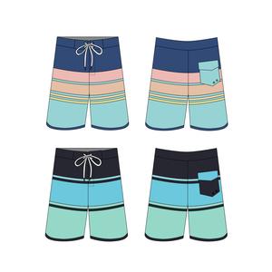 Wholesale Custom Printed Quick Drying Waterproof 4-way Stretch Surfing Beach Board Shorts Adjustable Waist Swim <b>Trunks</b> for <b>Men</b> - Product Image 6