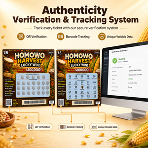 Factory Custom Harvest Festival Theme Winning Offset Printing Scratch Instant Full Color Print Lottery Scratch <b>Tickets</b> - Product Image 6