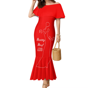 Nuovissimo Design Delta Sigma Theta abiti aderenti personalizzati con spalle scoperte abiti Vintage da donna eleganti taglie forti abiti da donna - Product Image 5