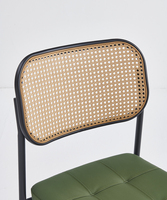 Chaise de salle à manger moderne de luxe en cuir rembourré, empilable, avec pieds en métal, couleur personnalisable pour la maison, le bureau et les salles à manger