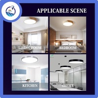 Modul Pengganti Papan PCB LED Cahaya Putih Bundar, Panel Lampu Langit-Langit LED Bulat untuk Renovasi Lampu Lama
