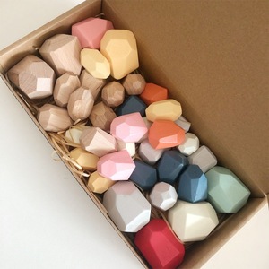 Bloques de Construcción de Madera de Colores para Niños, Juguete Educativo Montessori de Apilamiento, Rompecabezas Plegable - Product Image 3