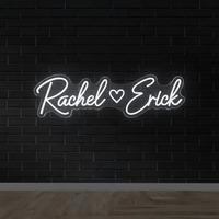 Services de personnalisation par le fabricant, faible MOQ, enseigne néon personnalisée avec le nom des couples pour les événements et les fournitures de fête
