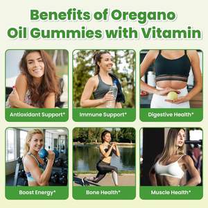 Gomitas de Aceite de Orégano OEM con Aceite de Semilla Negra, Vitamina D3, Carvacrol, Apoyo Inmunológico, Digestivo y Antioxidante - Product Image 6