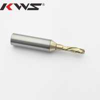 KWS disesuaikan 3 seruling 6mm Cnc Router kompresi bit untuk kayu