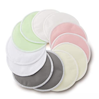 Lot de coussinets d'allaitement réutilisables avec sac de lavage – Vente en gros – Fibres de bambou douces, microfibres absorbantes, couches PUL imperméables