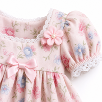 Ensemble robe florale pour poupée de 18 pouces avec chaussures et pince à cheveux, vêtements de poupée OEM, certifié EN71