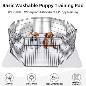 Alfombrillas para orinar de perro reutilizables y lavables al por mayor superabsorbentes con diseño animal sólido hechas de fibra para cama de mascotas - Product Image 2