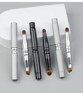 HQ Mixed Proc Discount <b>Synthetic</b> <b>Hair</b> Plastic Handle Face Single Double-Ended Cap Eyebrow Eyeshadow Blending Concealer Brush - Product Image 1