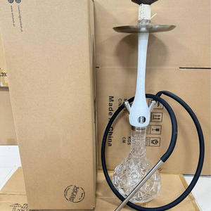 Chicha de style Wookah de qualité supérieure |   Chicha en bois artisanale avec base en verre robuste pour la détente à la maison et en lounge - Product Image 6