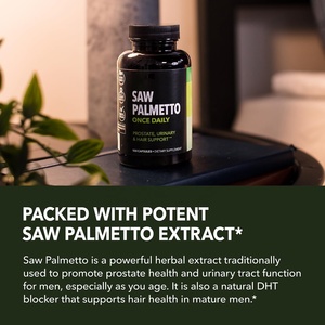 Vitadiscovery Saw Palmetto Men DHT Blocker Suplemento de Salud de próstata para hombres Mujeres embarazadas Suplementos de hierbas de vitaminas para el cabello - Product Image 4