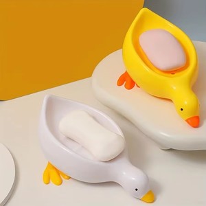 Soap Tray Self-draining Soap Rack Cute Duck-shaped Creative Rack for Shower Bathroom Kitchen Tub <b>Sink</b> Tray <b>Bracket</b> Bathroom - Product Image 3