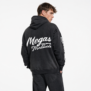 Custom Wash Printed Rhinestone Y2k <b>Hoodie</b> Set Streetwear Heavyweight French Terry Embroidered Zip-Up 2 1 Tracksuit Sweatpants - Product Image 2