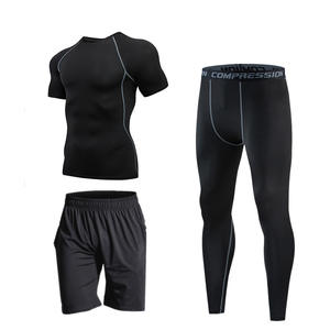 Conjuntos Deportivos de 5 Piezas para Hombre con Logotipo Personalizado al por Mayor, de Alta Elasticidad, Secado Rápido y Transpirables para Gimnasio y Fitness - Product Image 4