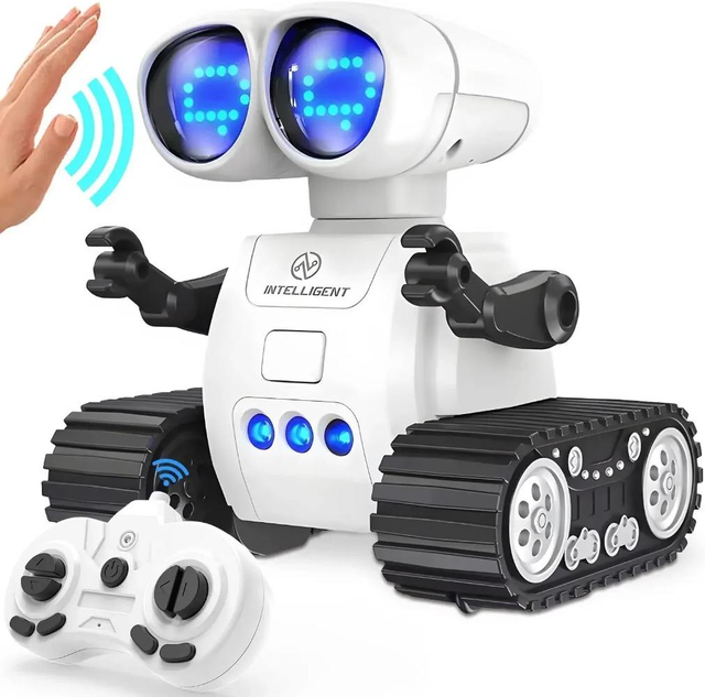 2.4ghz Rechargeable Light Music Dancing Smart RC Robot Intelligent Remote Control Gesture Sensing Robot for Kids