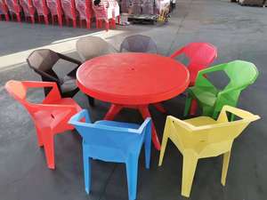 Новый дизайн дешевые садовые Оптовые стопки напольные цветные пластиковые стулья и столы - Product Image 3