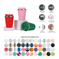 Facile à nettoyer Logo personnalisé 450ml Tasses à café Isolation longue durée Tasse de voyage incassable Trumbler