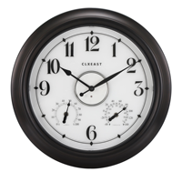 Horloge murale rétro Infinity Time, horloge numérique étanche pour extérieur, affichage de la température et de l'humidité, chiffres en plastique, fonctionne sur piles