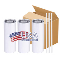 Entrepôt USA, livraison gratuite, gobelets isothermes à double paroi en acier inoxydable de 20 oz, gobelets vierges pour sublimation