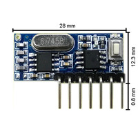 Módulo Receptor Inalámbrico RX480E-4 de Alta Calidad, CC 3.3-5V, Placa de Circuito de 433Mhz con Decodificación RX480E
