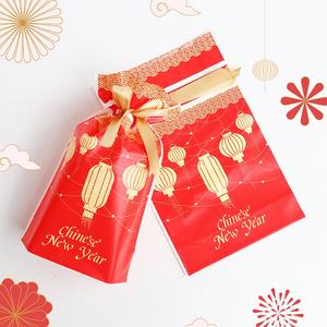 Bolsas de Regalo con Cordón de Maneki Neko Pequeño, Rojas, para el Año Nuevo Chino, Bolsa de Dulces <span class=keywords><strong>Fula</strong></span> - Product Image 4