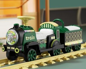 Cool Treinvormige Vierwielige Ride-On Auto Single/Dualdrive Accu-Aangedreven Elektrische Speelgoed Muziek Lichteffecten Veilig Voor Kinderen Jongens - Product Image 3