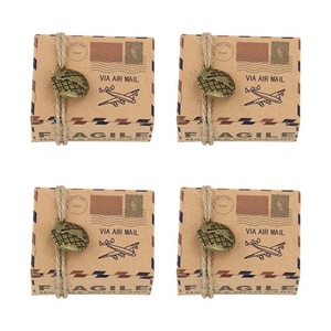 Caja de Regalo de Papel Kraft Estilo Europeo, Nueva, Vintage, para Dulces, Comida, Bodas - Product Image 2
