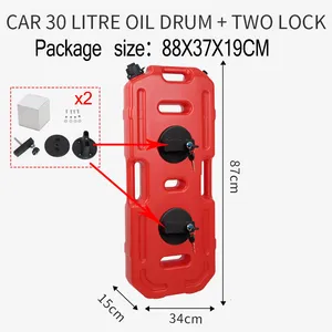 Nouvelle citerne à carburant portable en polyéthylène LINDA 5L/10L/20L/30L pour TACOMA L200/MOTO/VOITURE Pickup Camping <span class=keywords><strong>Bidon</strong></span> d'<span class=keywords><strong>essence</strong></span> Garantie 1 an - Product Image 5