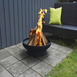 <b>Fire</b> Pit Ring Black 58x16.5cm Portable Wood Burning Outdoor Patio Stove - Product Image 2