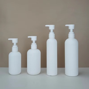 Bouteille de shampoing blanche en plastique à pression, 250 ml, 300 ml, bouteille de shampoing ronde à épaulement, bouteille de gel douche en PEHD 500 ml - Product Image 2
