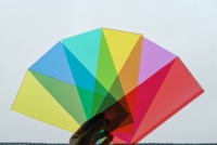 Feuille en plastique transparente et colorée pour la décoration, 50 pièces